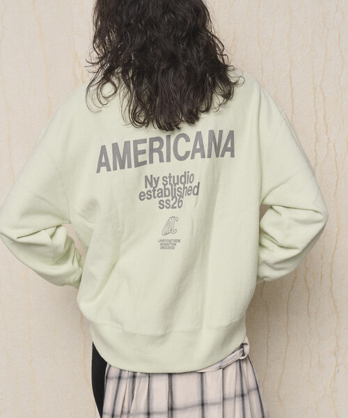 「AMERICANA」 スウェットカットソー ONE SIZE オフホワイト レディース_画像4
