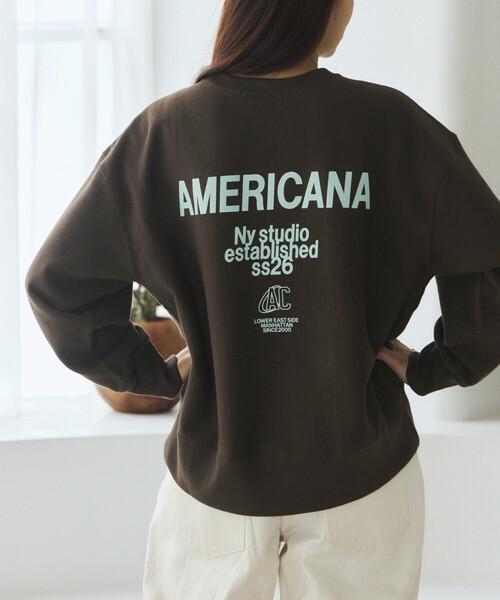 「AMERICANA」 スウェットカットソー ONE SIZE オフホワイト レディース_画像8