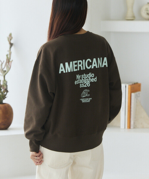 「AMERICANA」 スウェットカットソー ONE SIZE オフホワイト レディース_画像9