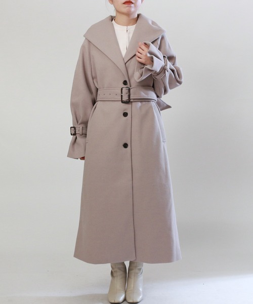 「ASTORIA ODIER」 トレンチコート MEDIUM ブラック レディース_画像2