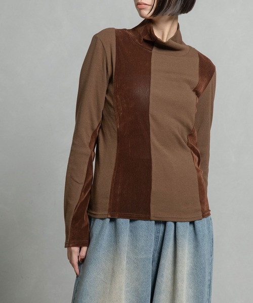 「MARECHAL TERRE」 長袖カットソー MEDIUM ブラウン レディース_画像8