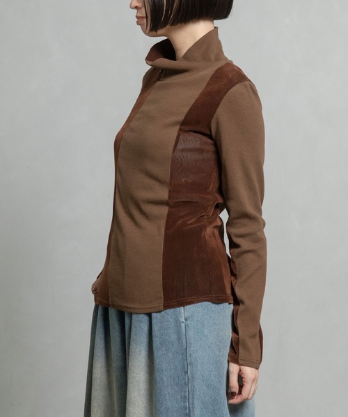 「MARECHAL TERRE」 長袖カットソー MEDIUM ブラウン レディース_画像9