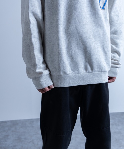 「NYLAUS」 スウェットカットソー L ブラック メンズ_画像3
