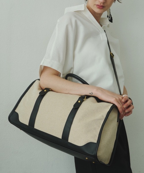 Plumel ボストンバッグ Leather Bi-color Boston Bag / レザーバイ