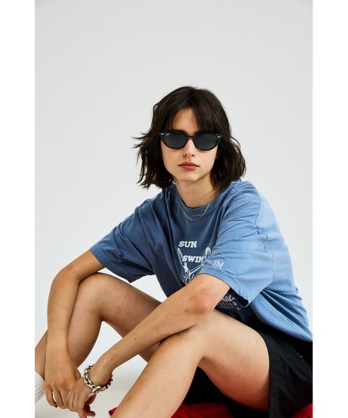 「PARROTT CANVAS」 半袖Tシャツ FREE ブルー レディース_画像2