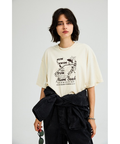 「PARROTT CANVAS」 半袖Tシャツ FREE ブルー レディース_画像4