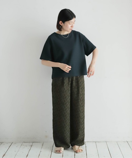 「NOMBRE IMPAIR」 半袖カットソー FREE ネイビー レディース_画像2