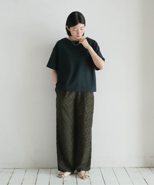 「NOMBRE IMPAIR」 半袖カットソー FREE ネイビー レディース_画像4