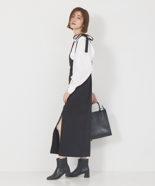 「Rouge vif」 サロペットスカート 36 ブラック レディース_画像4
