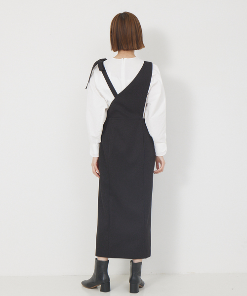「Rouge vif」 サロペットスカート 36 ブラック レディース_画像8