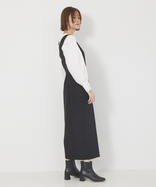 「Rouge vif」 サロペットスカート 36 ブラック レディース_画像9