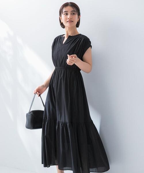 URBAN RESEARCH ROSSO WOMEN」 ノースリーブワンピース 36 ブラック