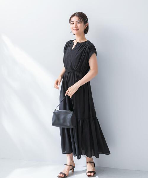 URBAN RESEARCH ROSSO WOMEN」 ノースリーブワンピース 36 ブラック