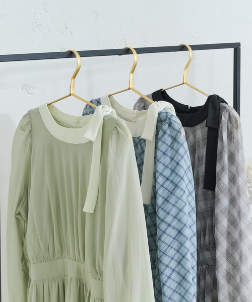 「Louiosy」 7分袖ワンピース X-LARGE ブラック系その他 レディース_画像4