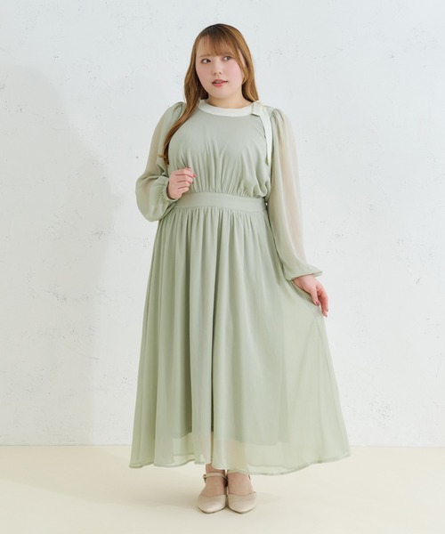 「Louiosy」 7分袖ワンピース X-LARGE ブラック系その他 レディース_画像7