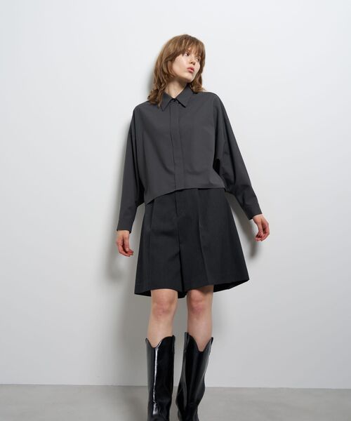 LANVIN en Bleu パンツ ウールツイルショートパンツ レディース