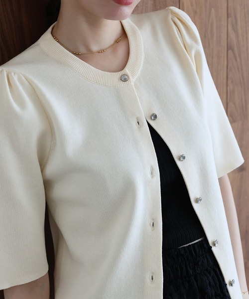 「J by blue」 ニットカーディガン LONG ピンク レディース_画像9