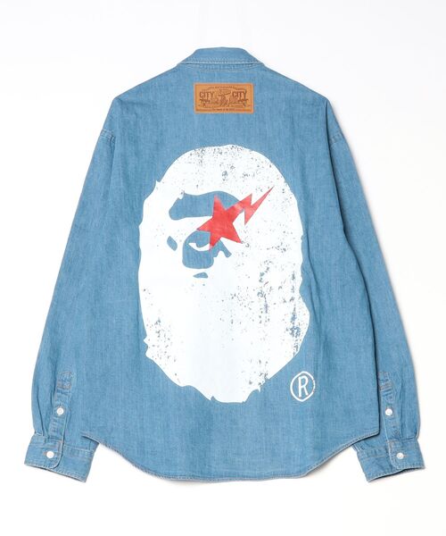 A BATHING APE（アベイシングエイプ） 長袖シャツ X-LARGE ライト