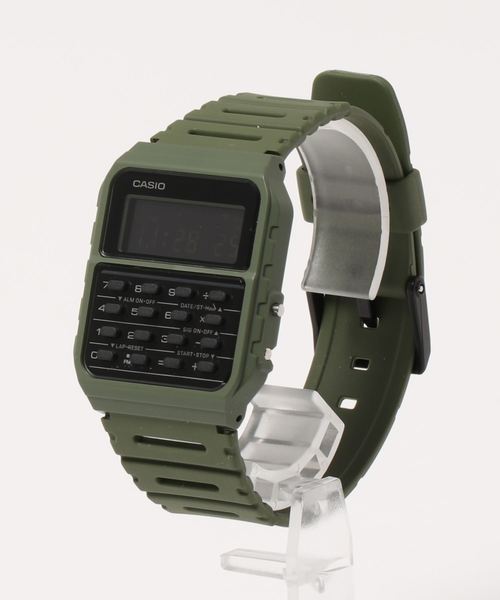 CASIO QUARTZ メンズ SV/カーキ 海外モデル 新品未使用 腕時計