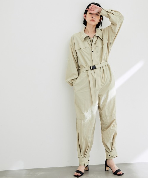 ADAM ET ROPE' リサイクルナイロンジャンプスーツ　38サイズ オールインワン 〈SHARE CLOSETシリーズ〉リサイクルナイロンジャンプ
