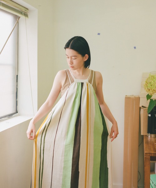 PAMM（パム） ワンピース 知性のストライプキャミワンピース