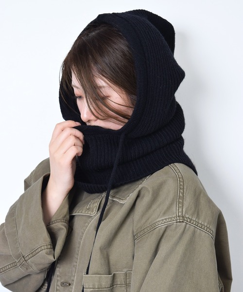 【週末限定お値下げ】nknitンニットbalaclavaバラクラバストール黒 FUR KNIT BALACLAVA | KIJIMA TAKAYUKI - 16AOUT COMPLEX 南青山