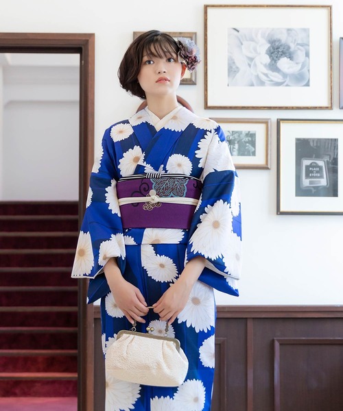 KIMONOMACHI 着物 レディース 洗える着物単品 袷着物 M/L サイズ