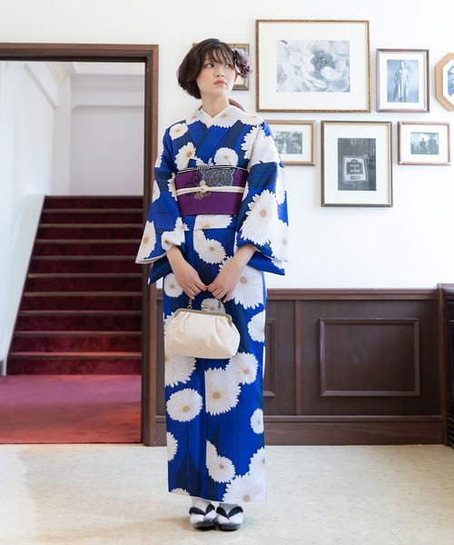 KIMONOMACHI 着物 レディース 洗える着物単品 袷着物 M/L サイズ