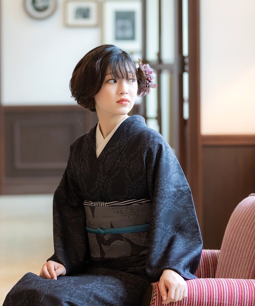 KIMONOMACHI 着物 オリジナル 洗える着物単品 袷着物 M/L サイズ
