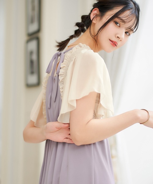 niana（ニアナ） パーティードレス ドレス シャーリングフリル袖