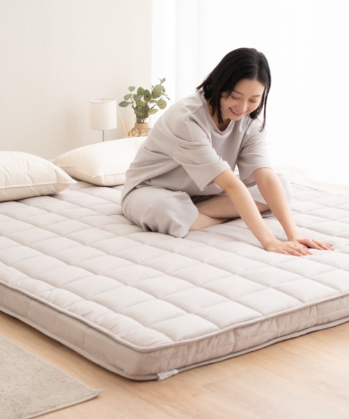 EMOOR マチ付き 布団マットレス/クイーン グレー 未開封 EMOOR（エムール） ベッド 寝具 マチ付き 布団マットレス/クイーン