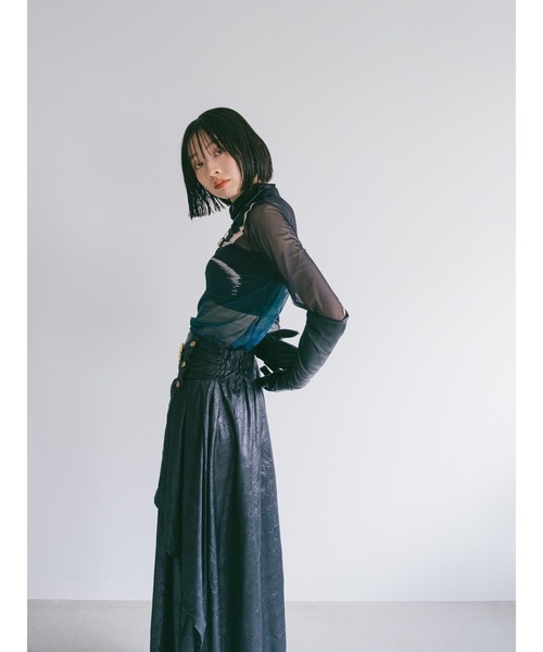 sahara H/N Sheer Top/ハイネックシアートップス sahara tシャツ H/N Sheer Top/ハイネックシアートップス