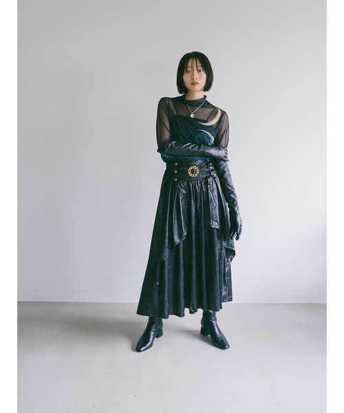 sahara tシャツ H/N Sheer Top/ハイネックシアートップス