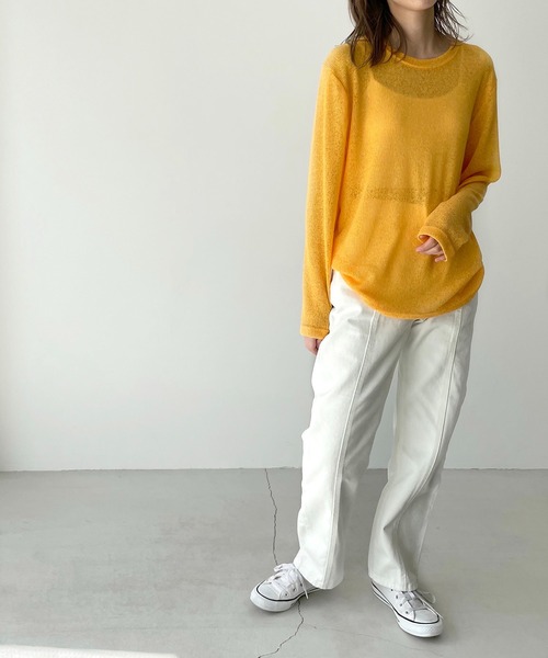 「CANAL JEAN」 「Via.j」スウェットカットソー ONE SIZE オートミール レディース CANAL JEAN 「CANAL JEAN」 「via.j」長袖カットソー ONE SIZE