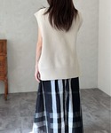 ベスト ジレ ハイネックWジップニットベスト(...の詳細画像3