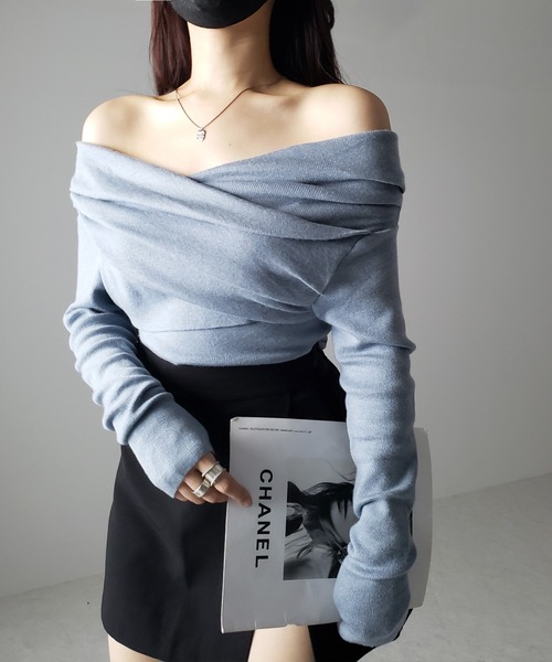 me+em select（ミームセレクト） ニット セーター 「 5color 」タック