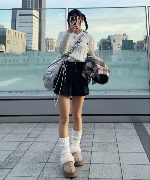 Chick ニット セーター CHERRIES KNIT POLO / ニットポロ