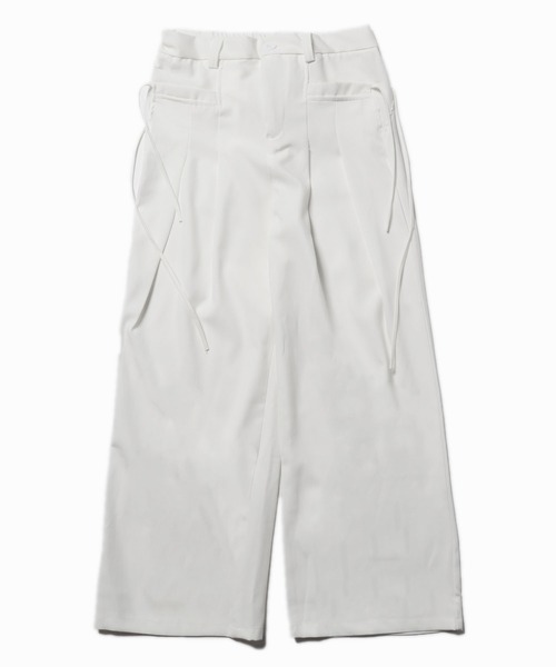 Theater code スラックス drawstring design wide slacks/ドロー