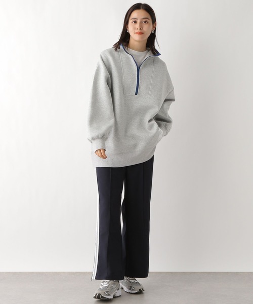 LEPSIM tシャツ スタンドZIPチュニック 183626 レディース
