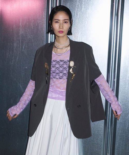 tシャツ 2way lace top／2wayレーストップス レディース : ZOZOTOWN