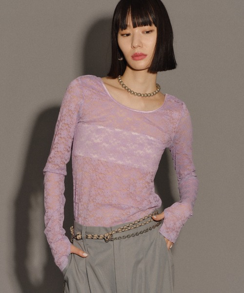 tシャツ 2way lace top／2wayレーストップス レディース : ZOZOTOWN