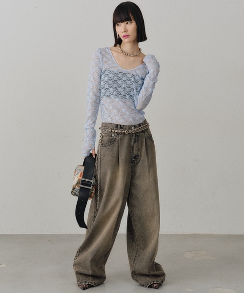 tシャツ 2way lace top／2wayレーストップス レディース : ZOZOTOWN