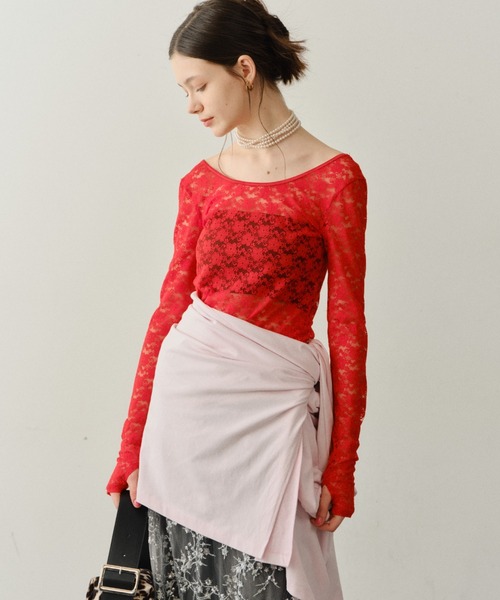 tシャツ 2way lace top／2wayレーストップス レディース : ZOZOTOWN