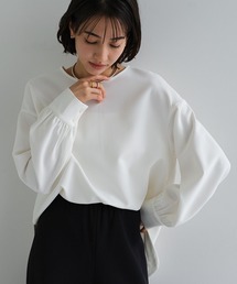 evernavy ブラウス シャツ ダブルクロスブラウス レディース