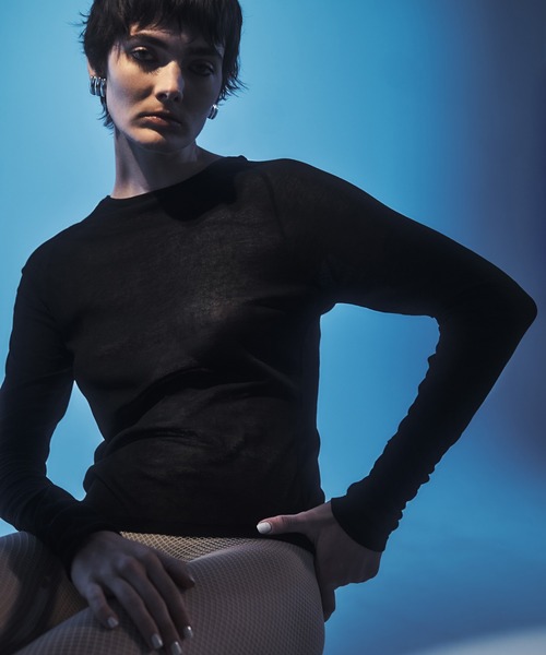 tシャツ 「IRIS 47」sheer long sleeve tops dress18  レディース IRIS47 tシャツ 「IRIS 47」sheer long sleeve tops dress18