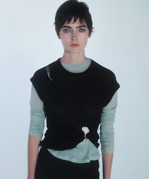 tシャツ 「IRIS 47」sheer long sleeve tops dress18  レディース IRIS47 tシャツ 「IRIS 47」sheer long sleeve tops dress18