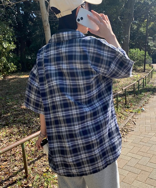 シャツ ビッグシルエット チェックシャツ メンズ レディース