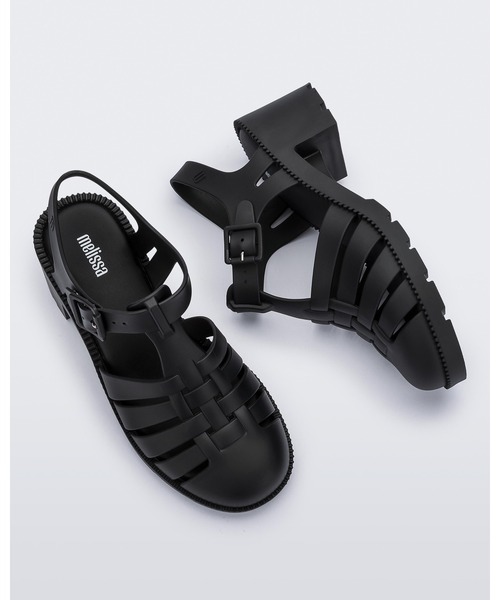 未使用品　Melissa　BLACKサンダル　　24センチ Melissa（ファッション） サンダル MELISSA KICK OFF SANDAL AD
