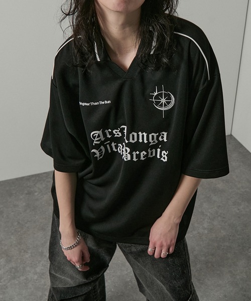 tシャツ 「Alfred Alex」ハニカムメッシュ ビッグゲームシャツ