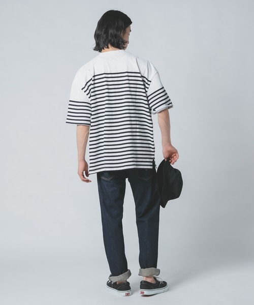 ROUGH TRADE tシャツ 「ROUGH TRADE/ラフトレード」 パネルボーダー
